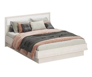 Кровать Лофт, сп. место: 1600*2000, изголовье: ЛДСП, основание: щит ЛДСП (, 900*2050*1660, , корпус: дуб пикард, фасад: пикард/белый гладкий, в пакетах)