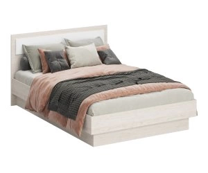 Кровать Лофт, сп. место: 1400*2000, изголовье: ЛДСП, основание: щит ЛДСП (, 900*2050*1460, , корпус: дуб пикард, фасад: пикард/белый гладкий, в пакетах)