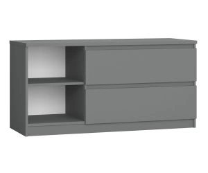 ТВ Тумба Идея 600*450*1200 (, 2 ящ., ниша: Да, корпус: антрацит, фасад: ЛДСП альтернатива антрацит, в пакетах)