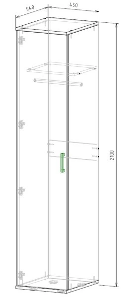 арт. 011911 шкаф 450 штанга