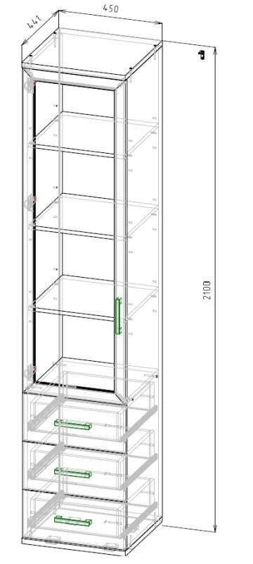 арт. 011931 стел 3 ящ