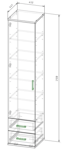 арт. 011934 стел 2 ящ