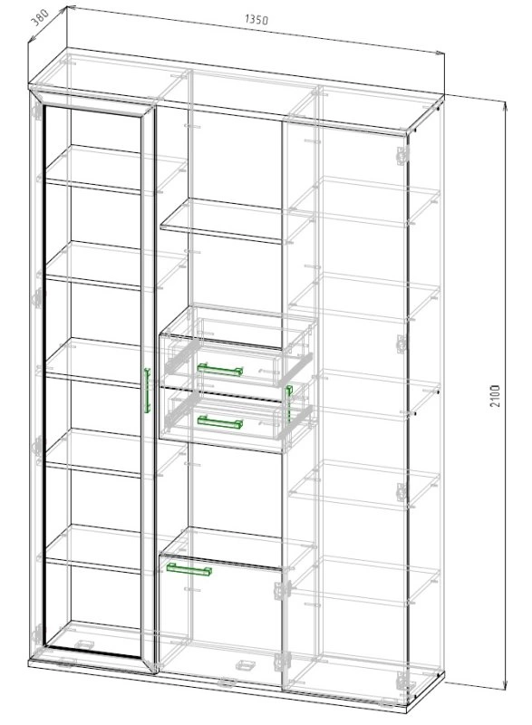 арт. 011938 двойной пенал