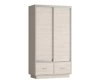 Шкаф-купе Лофт 3 , 2100*600*1200, двери: ЛДСП/ЛДСП (, Корпус: пикард, фасад: целый пикард Уют КР 01 серебро матовое, в пакетах)