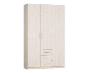 Шкаф Ника 3 ящ, платяной с полками, створки: 3, 2219*505*1350 (, 3 дв.3 ящ., ниша: Нет, корпус: пикард, фасад: ЛДСП Премиум пикард, в пакетах)