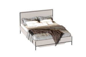 Кровать Нора, сп. место: 1200*2000, изголовье: МДФ, основание: ламели (, 1025*2105*1240, , корпус: персидский жемчуг, фасад: МДФ персидский жемчуг, в пакетах)