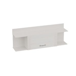 Полка Элана закрытая 500*290*1400 (, 1 дв., ниша: Да, корпус: Бодега белая, фасад: ЛДСП Бодега белая, в пакетах)