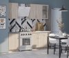 Кухонный Комплект Альфа 12, прямой, размер 1500* (, Корпус:шимо светлый, фасад: ЛДСП Классика, шимо светлый, 6пр, в пакетах)