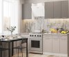 Кухонный Комплект Венеция 3, прямой, размер 1500* (, Корпус:белый кристалл, фасад: ЛДСП Премиум, кашемир темный/кашемир светлый, 6пр, в пакетах)