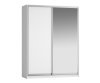 *набор Шкаф-Купе Персей, 2411*647*1837, двери: зерк/ЛДСП (, Корпус: белый кристалл, фасад: целый белый кристалл/зеркало Уют КР 01 серебро матовое, в пакетах)
